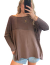 Willow Cotton Knit Jumper in Brown