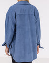 Rowan Oversized Cord Shacket in Blue