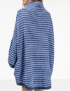 Monika Oversize Knit Jumper in Blue Stripe