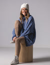 Monika Oversize Knit Jumper in Blue Stripe