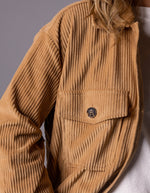 Rowan Oversized Cord Shacket in Camel