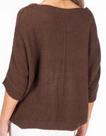 Birch Relaxed Fit V Neck Knit Jumper in Brown