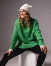 Julia Crew Neck Knit Jumper in Green