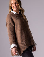 Julia Crew Neck Knit Jumper in Brown