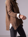 Julia Crew Neck Knit Jumper in Brown