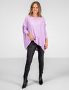 Willow Cotton Knit Jumper in Lilac