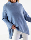 Kenzie Oversize Knit Jumper in Blue