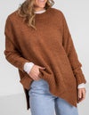 Julia Crew Neck Knit Jumper in Rust