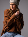 Julia Crew Neck Knit Jumper in Rust