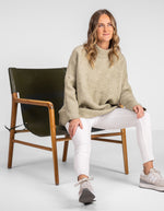 Kenzie Oversize Knit Jumper in Green