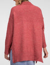 Julia Crew Neck Knit Jumper in Raspberry